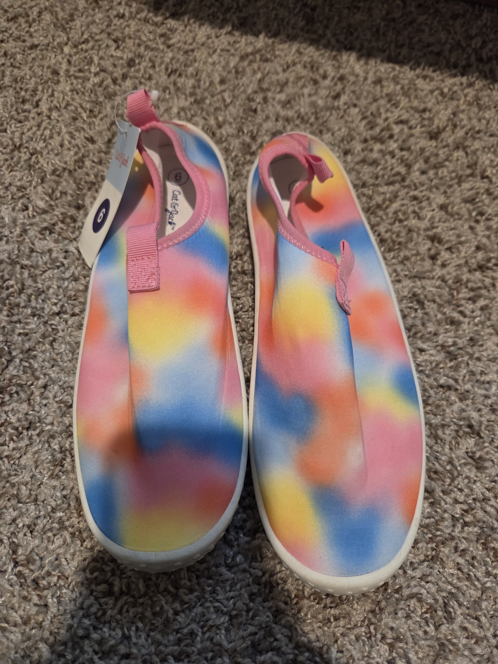 Kids Multicolor Slip-On Water Shoes Tie Dye